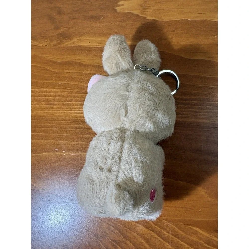 Kawaii Plush Bunny Rabbit Keychain Bag Charm Pink Bow Carrot Rhinestone NWOT